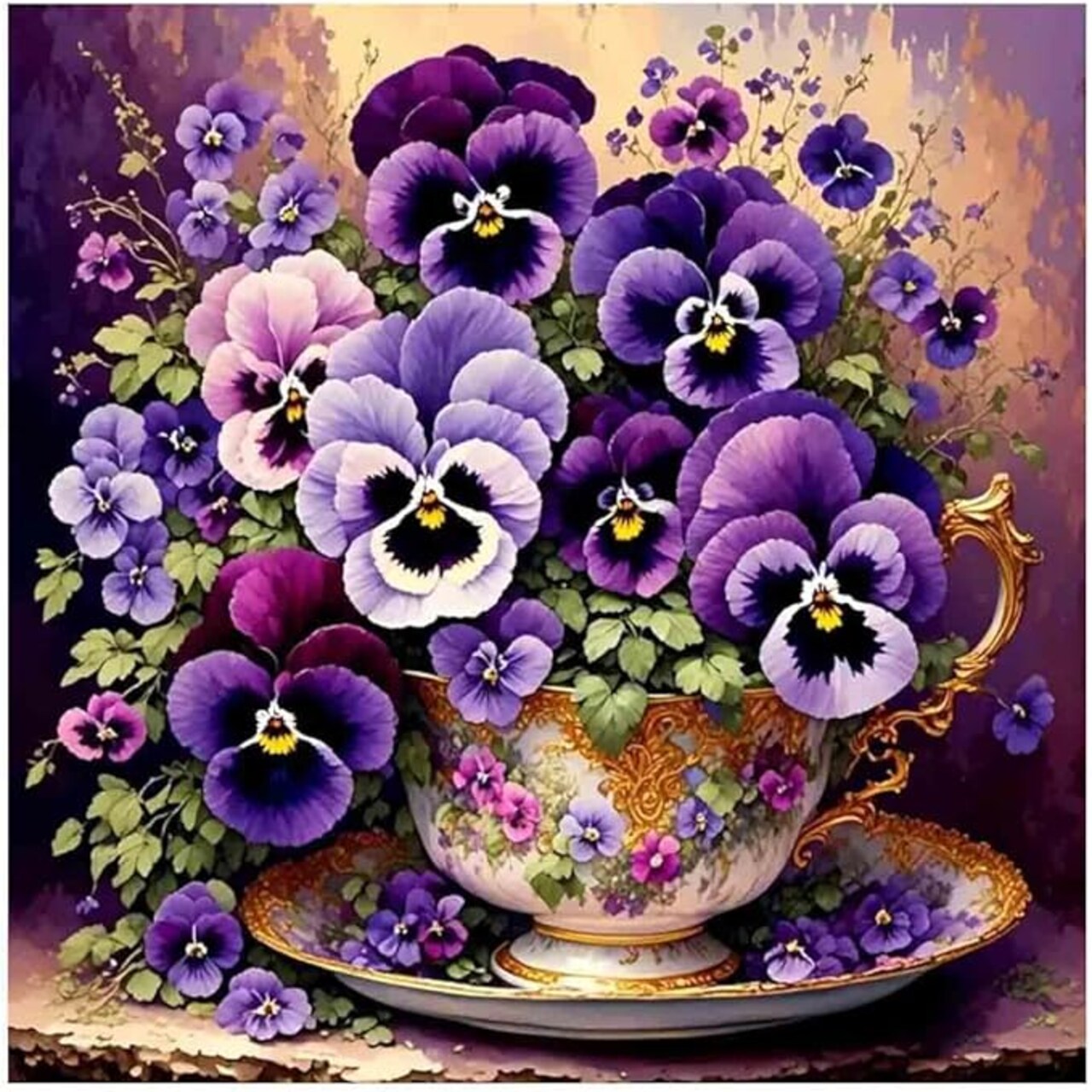Flower Paint by Numbers Kit for Adults - Butterfly Orchid Paint by Number for Beginner DIY Adult Paint by Number Kits on Canvas,Oil Number Painting Kits for Home Decor 16x16inch
